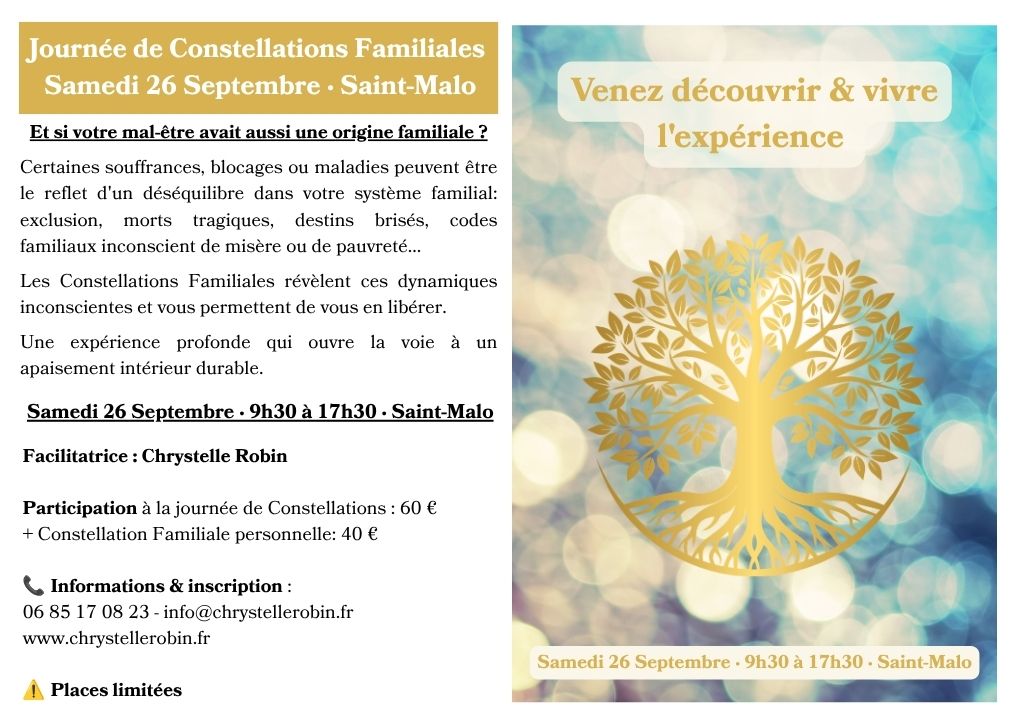 Constellations familiales 26 septembre 2026