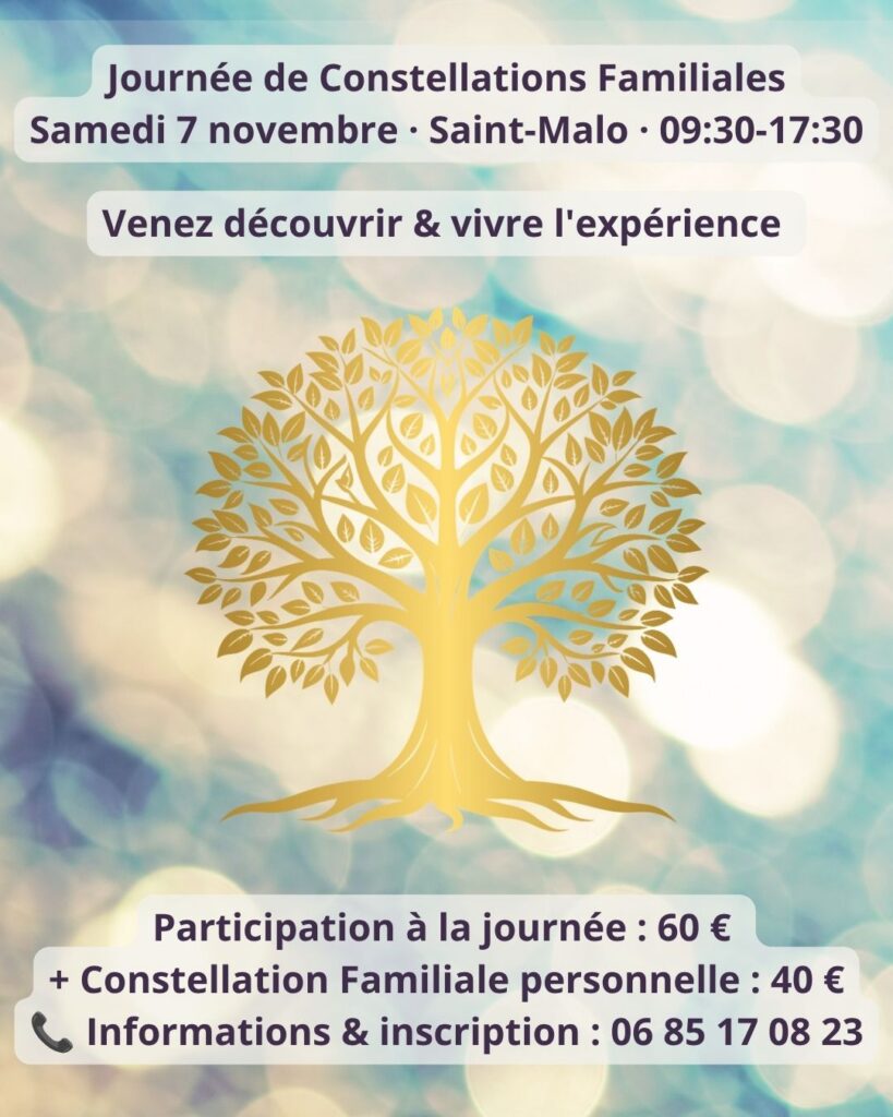 Affiche de la journée de Constellations Familiales à Saint-Malo le samedi 7 novembre 2026, animée par Chrystelle Robin
